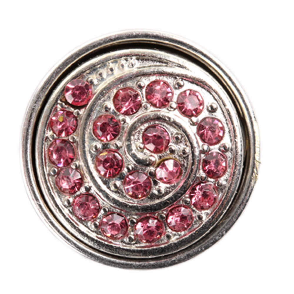 A-ch111 Chunk Button Design: Spirale Farbe: rosa silber