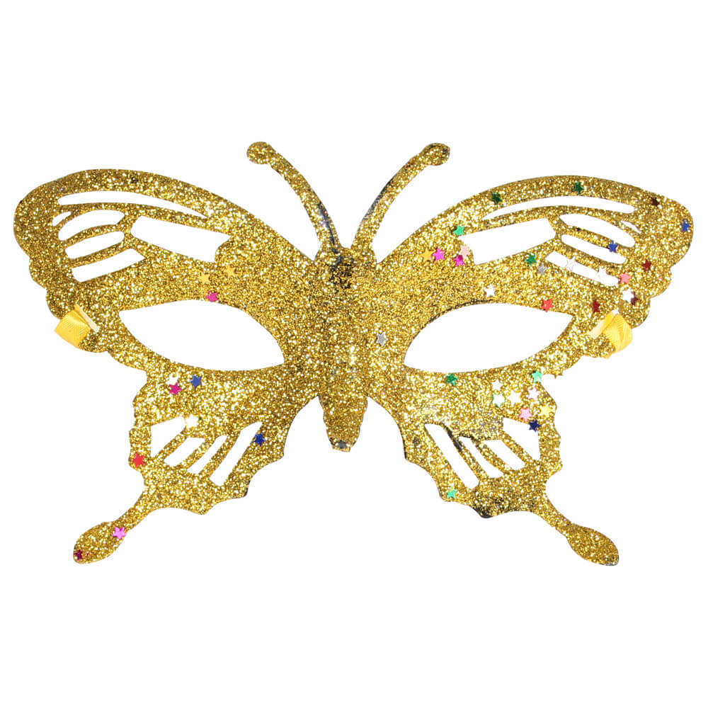 MAS-mix15 Maske Masken Karneval Fasching Schmetterling gold