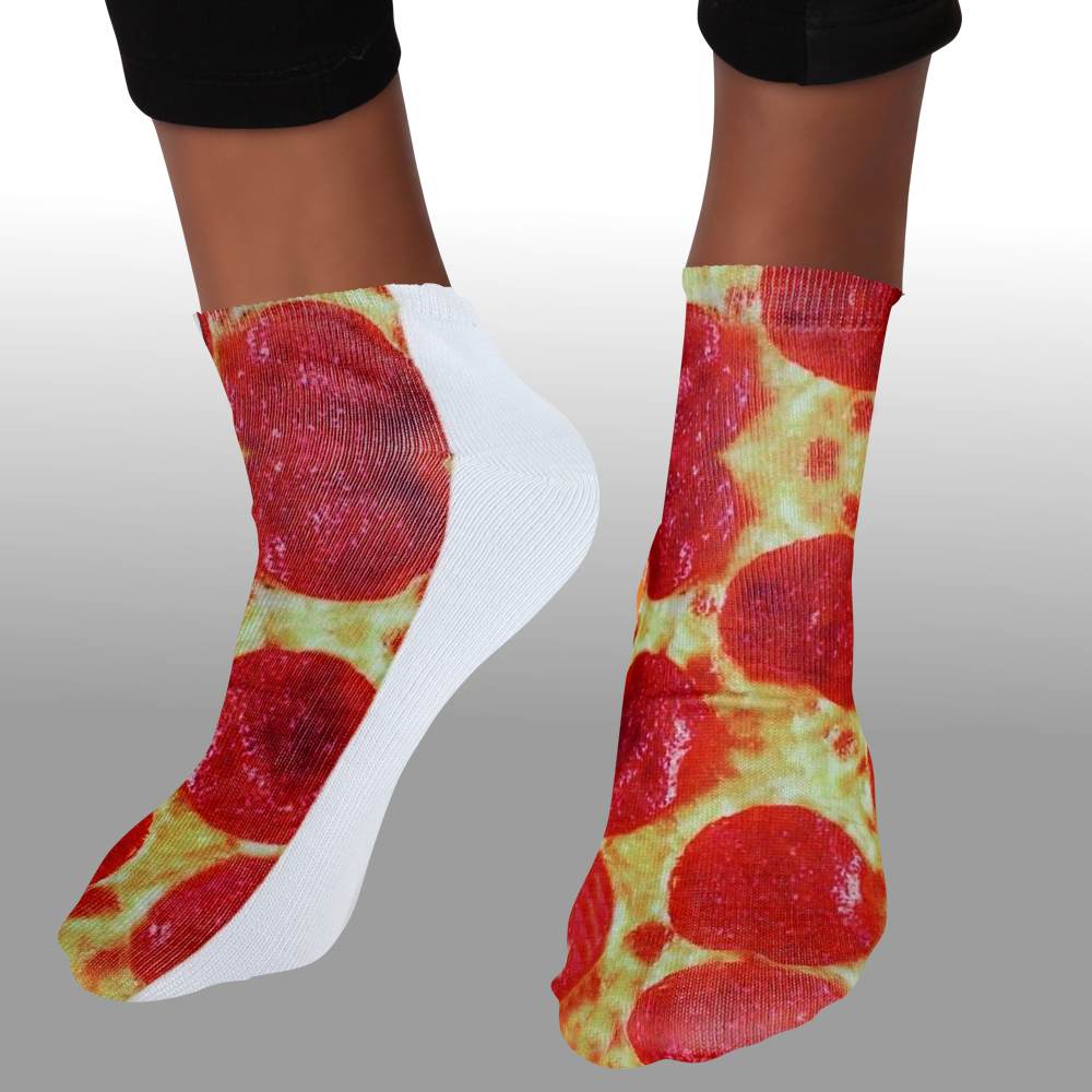 SO-L197  Motiv Socken multicolor Salami Pizza
