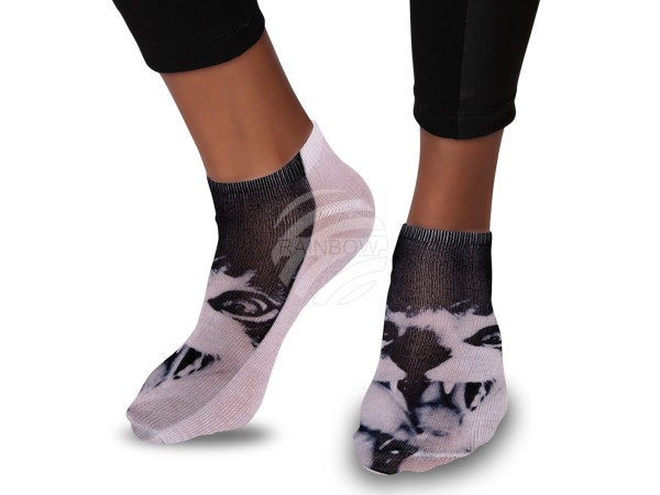 SO-64 Motiv Socken Design:Katze Farbe: schwarz, weiss