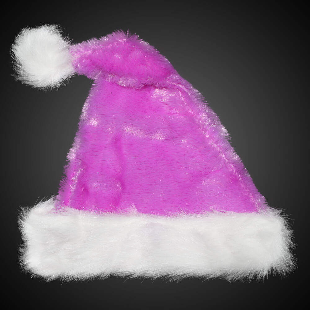 WM-67 Weihnachtsmütze Nikolausmütze fliederfarben aus dickem Plüsch  