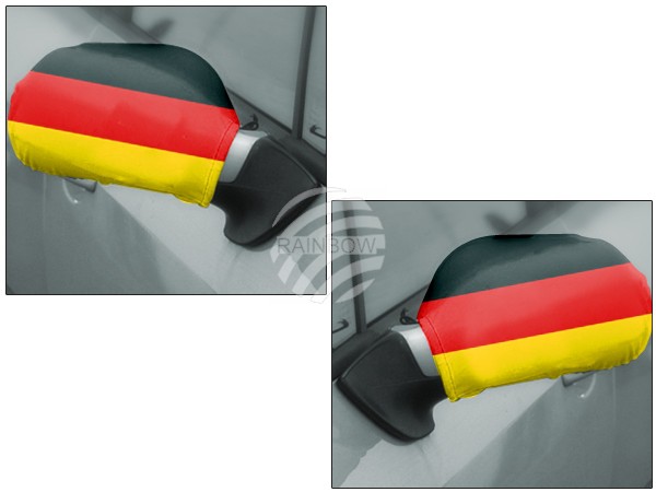 AS-01 Außenspiegelüberzug Deutschland pro Stück 1x links 1x rechts mit Gummizug