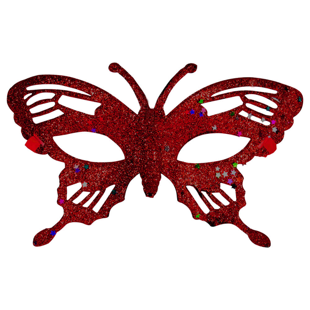MAS-mix12 Maske Masken Karneval Fasching Schmetterling rot