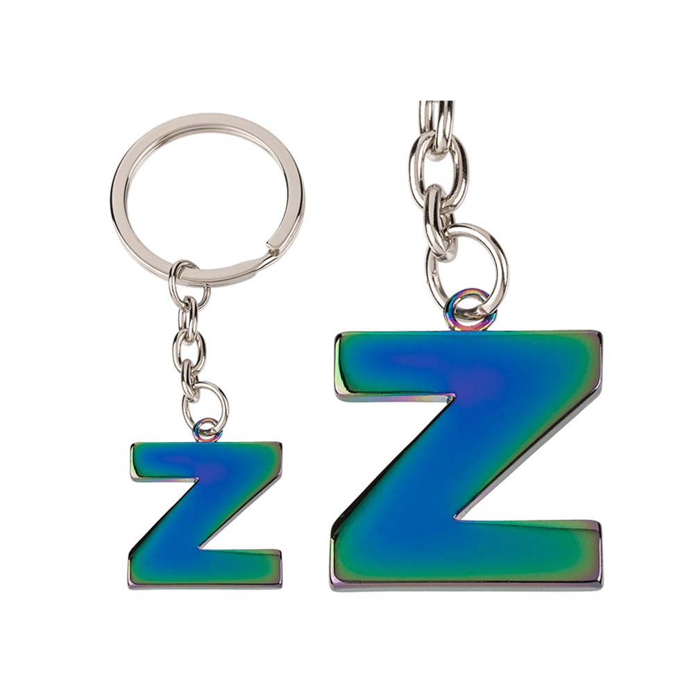 24-1142 Metall-Schlüsselanhänger, Rainbow Letter, Buchstabe Z, 5760/PAL