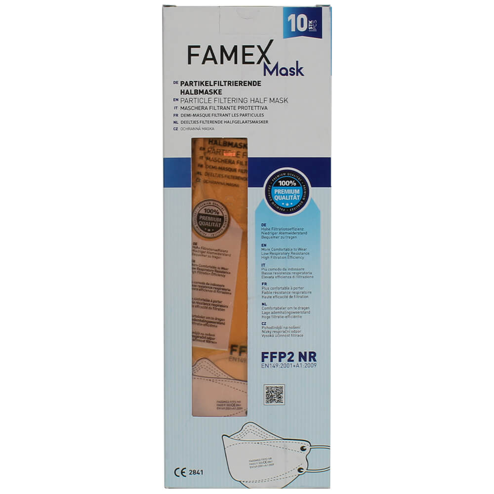 AM-1005 Famex Fisch FFP2 Atemschutzmaske Mundschutz Atemmaske Fischform Farbe: orange