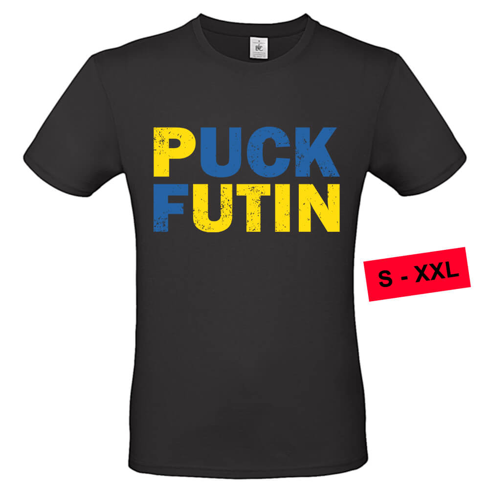 Shirt-401   Puck Futin Ukraine Anti Putin Krieg Demo T-Shirt