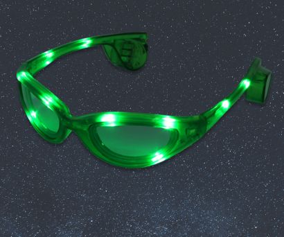 Gruene LED Leuchtbrille
