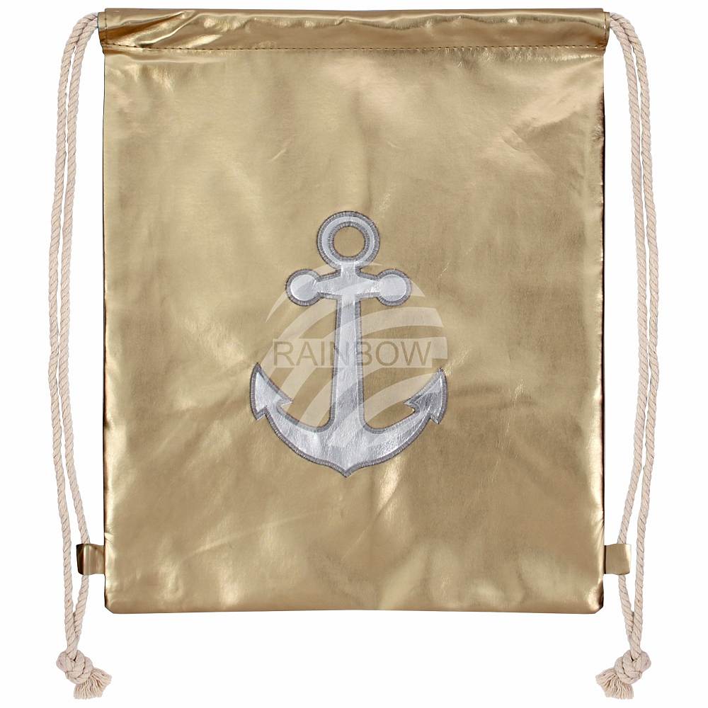 RU-M03 Rucksack Backpack gold Anker maritim ca. 34 cm x 41 cm