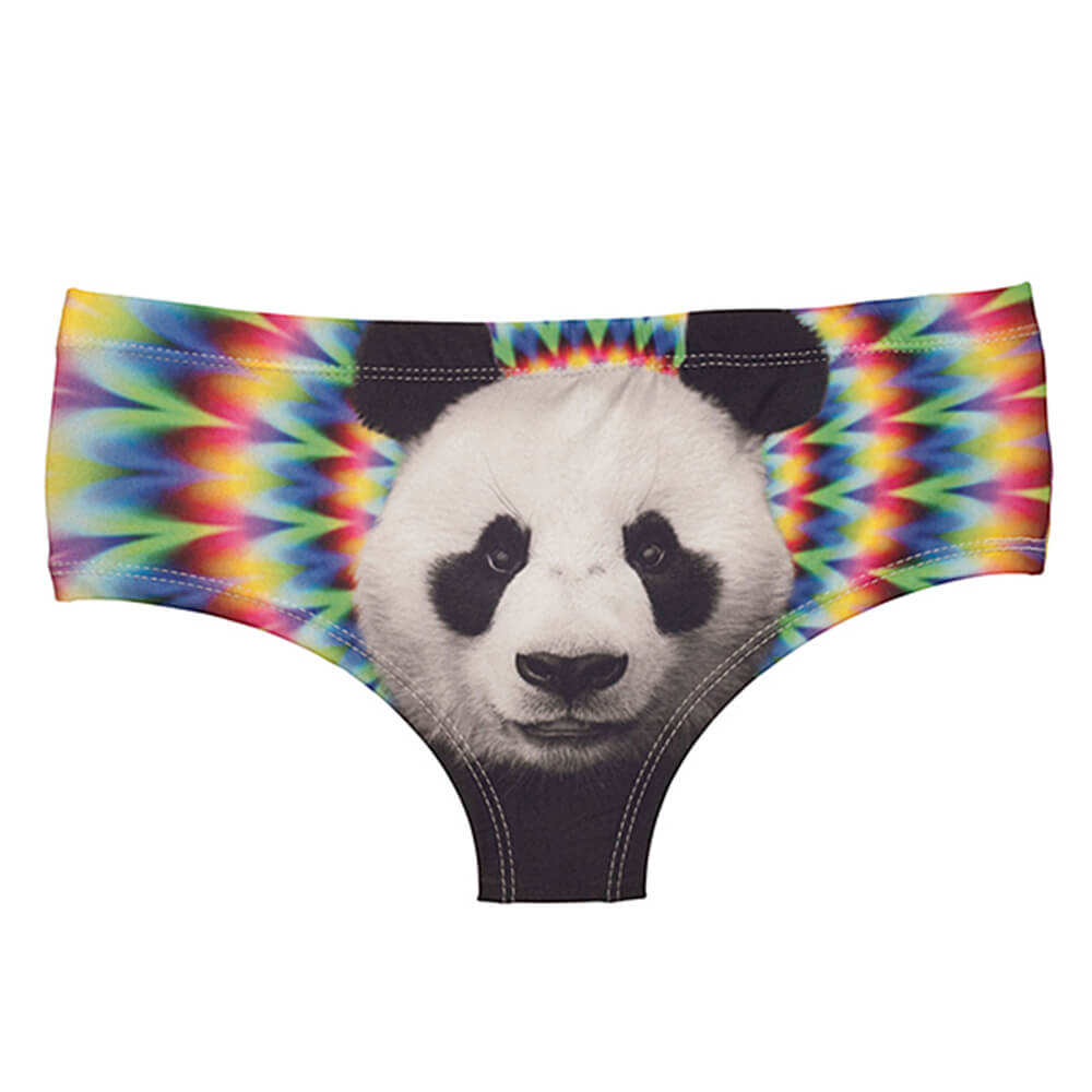 UW-027 Damen Motiv Unterhose Design: psychedelic Panda Farbe: multicolor