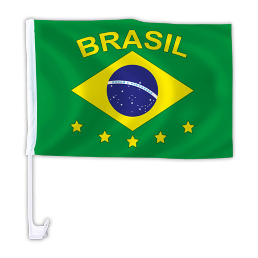AFL-11 Autoflagge Flagge Brasilien Brasil 10 Stücke ca. 46 x 30 cm