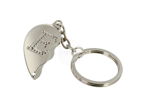 24-1064 Metall-Schlüsselanhänger, Broken Heart, Buchstabe E (beidseitig), 2880/PAL