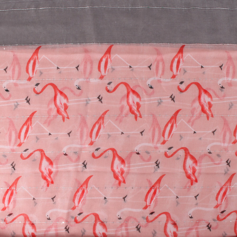 SCH-1624c Damen Loopschal mit Pailletten Flamingos rosa