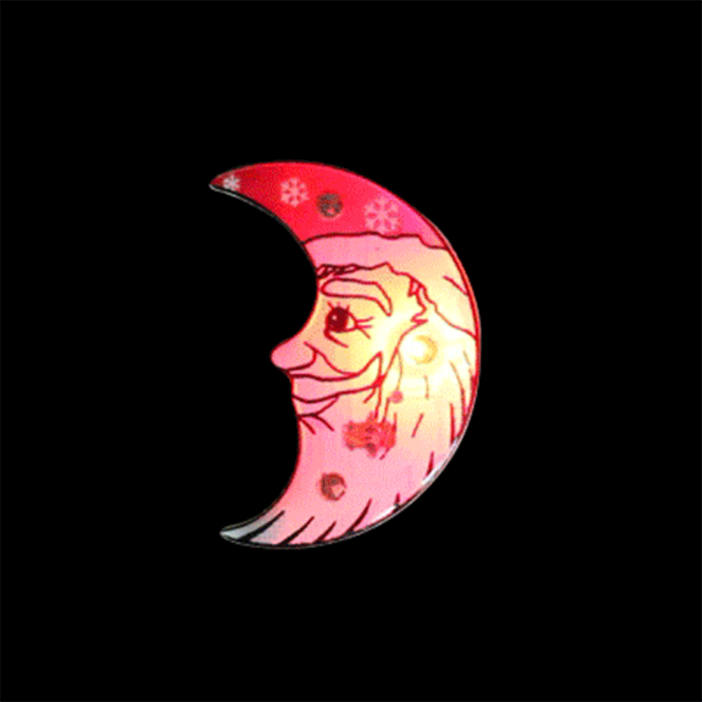 BL-058 Blinki Blinker rot weiss Weihnachtsmann Mond