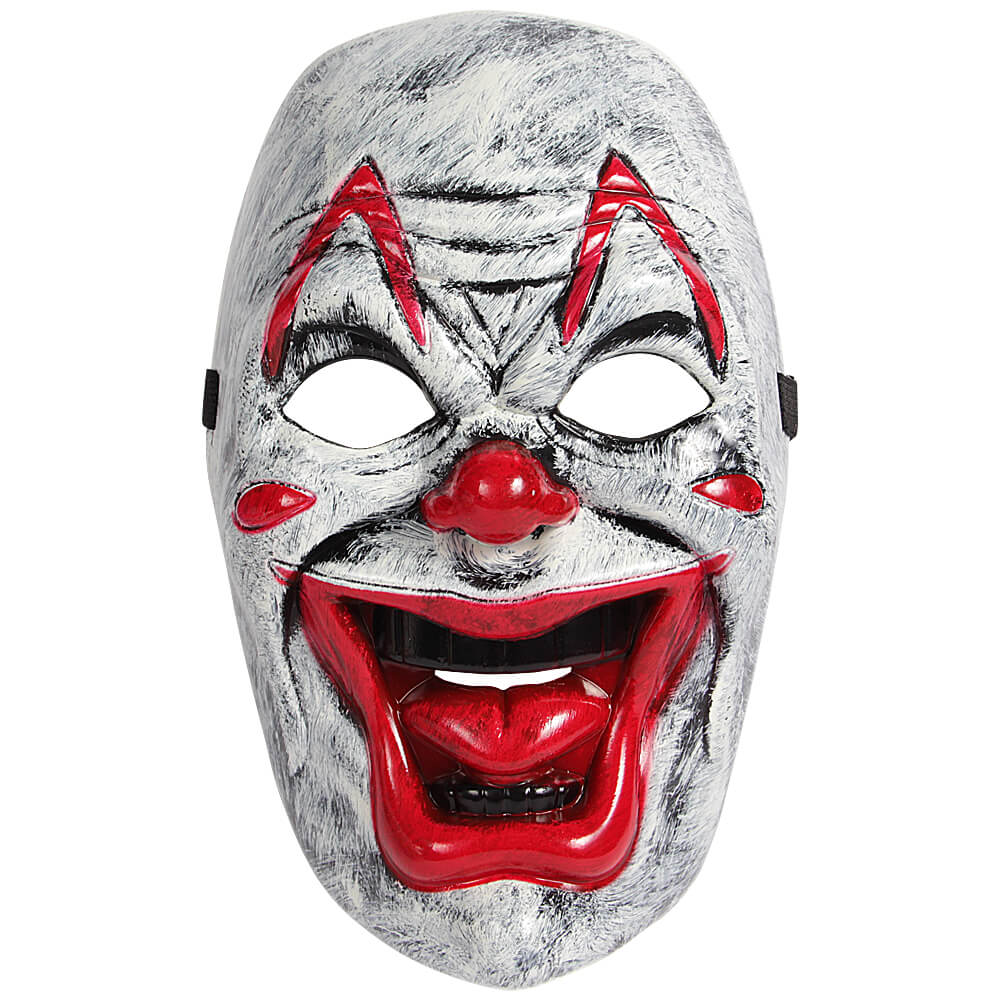 MAS-41 Karnevalsmaske weiss Clown ca. 23 cm