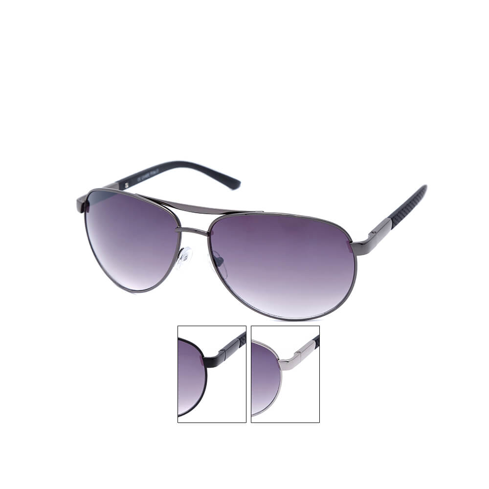 V-1429 VIPER Pilotenbrille Fliegerbrille Sonnenbrille Federbügel schwarz silber gunmetal