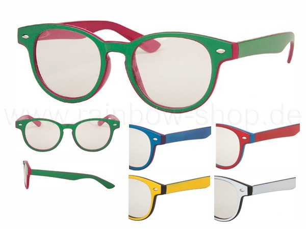 V-988 VIPER Damen und Herren Sonnenbrille Form: Vintage Retro, Nerdbrille Farbe: zweifarbig sortiert