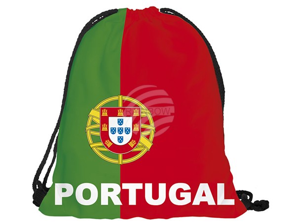RU-POR Gymbag, Gymsac Design: Portugal Farbe: rot, grün