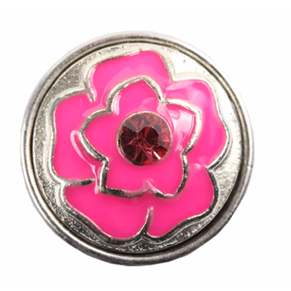 A-ch114 Chunk Button Design: Blume Farbe: rosa rot