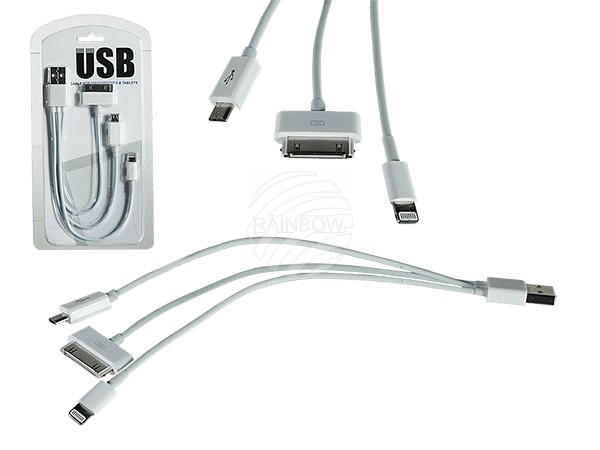 57-9224 USB-Ladekabel für iPad 1 - 4, iPhone 4 - 5s, auf Blisterkarte, 6144/PAL
