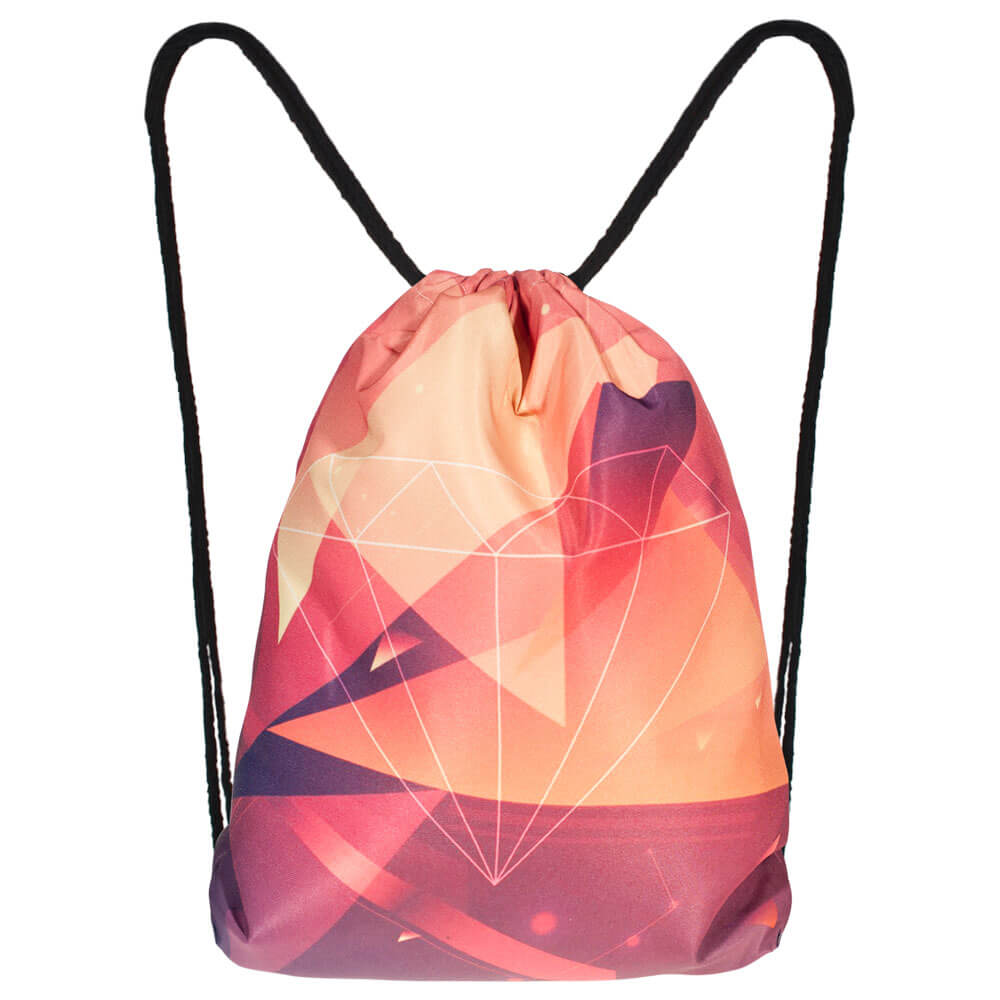 RU-42 Gymbag, Gymsac Design: Diamant Farbe: apricot, rot, weiss