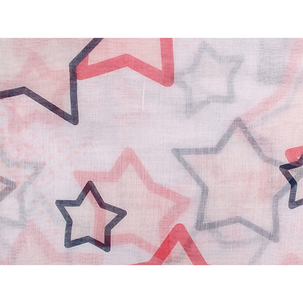SCH-1350a Damen Loop Schal Sterne grau rosa
