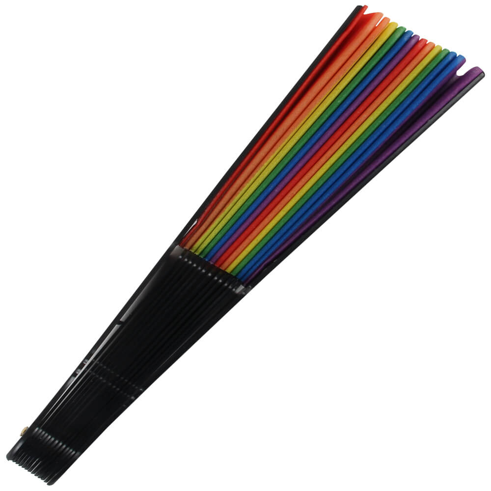 FAE-25 Fächer Faltfächer Windfächer regenbogen rainbow Länge ca. 23 cm, Spannweite ca. 43 cm