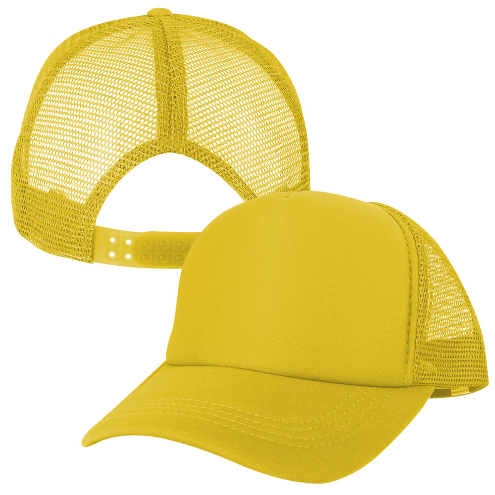 CAP-402 Farmer Trucker Meshcap Baseballcap Basecap Sportcap Cap Kappe Laufkappe Sportkappe Farbe gelb