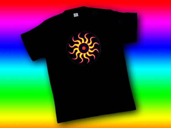 Shirt-10 EL Folie  schwarz Motiv:  Sonne