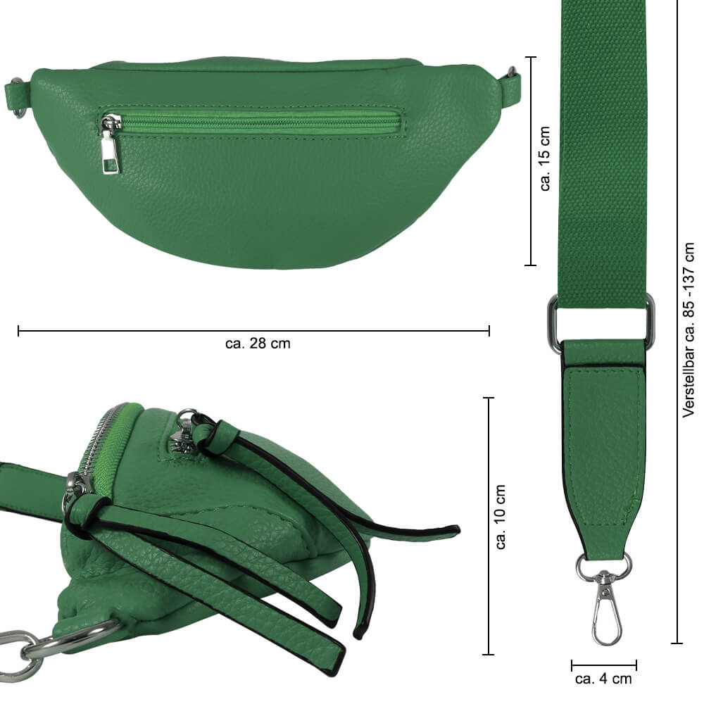 GT-421 Brusttasche Schultertasche Umhängetasche Crossbody Bag Sling Bag Gürteltasche Hipbag Bauchtasche, Bum Bag  Tasche grün Riemen grün