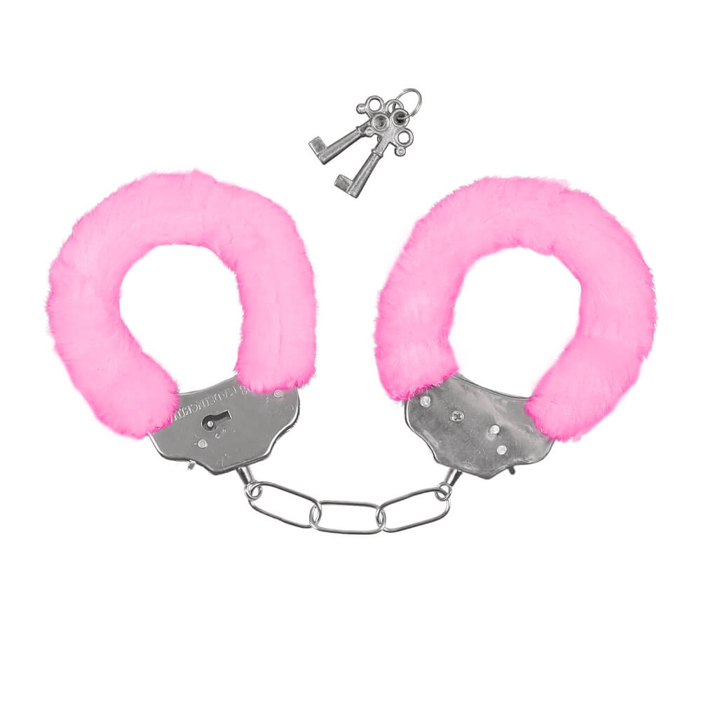 HP-04 Handschellen mit Plüsch pink
