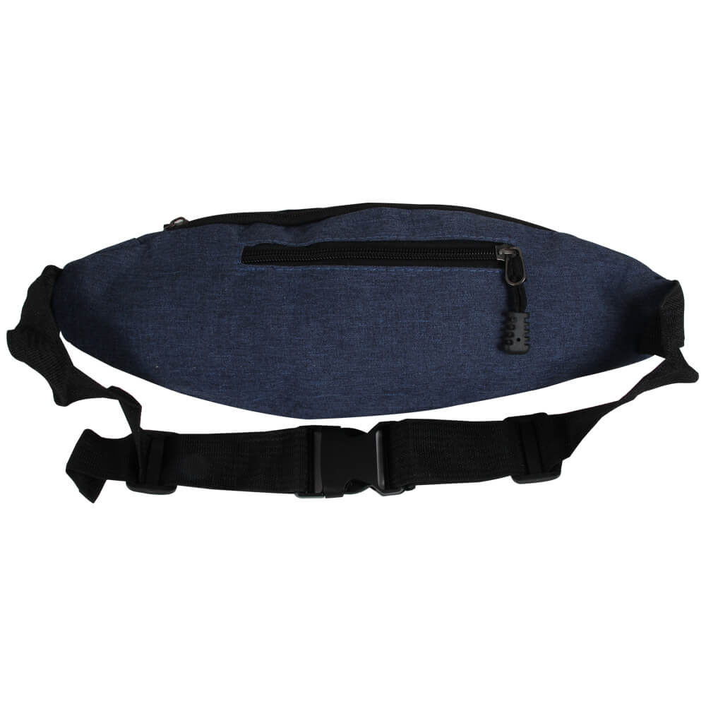 GT-290 Gürteltasche Hipbag Bauchtasche Bum Bag Navy blau mit Loch Design vorne, verstärkte Innentaschen