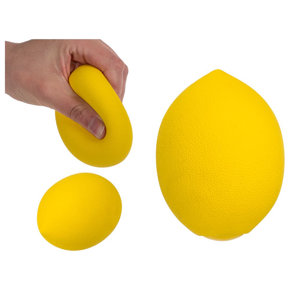12-0066 Antistress-Ball, Zitrone, ca. 12,5 cm, in Geschenkverpackung, 2160/PAL
