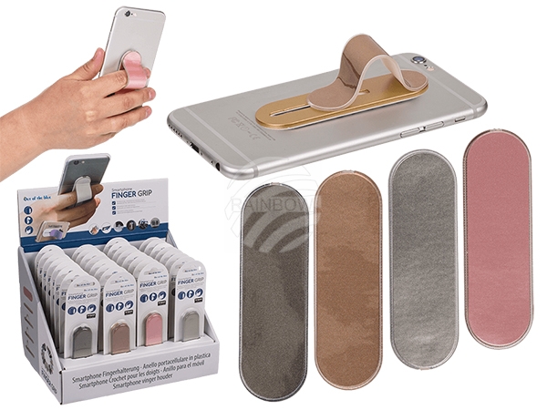69-0110 Smartphone Fingerhalterung, Momo Stick, auf Blisterkarte, i-Series, 8-fabrig sortiert, 32 Stück im Display, 4096/PAL