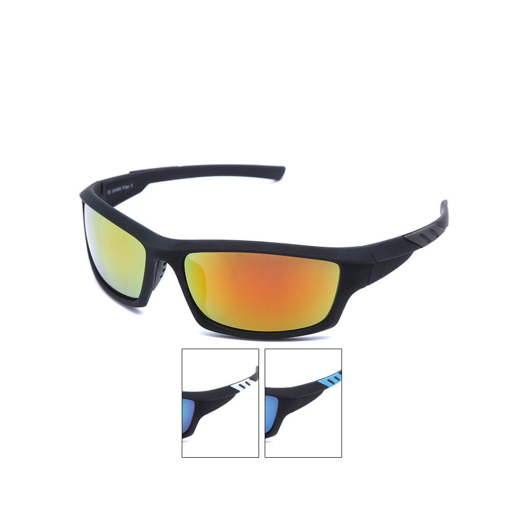 VS-330 Sportbrille VIPER Damen und Herren Sonnenbrille Classic Style schwarz mit farbigen Applikationen