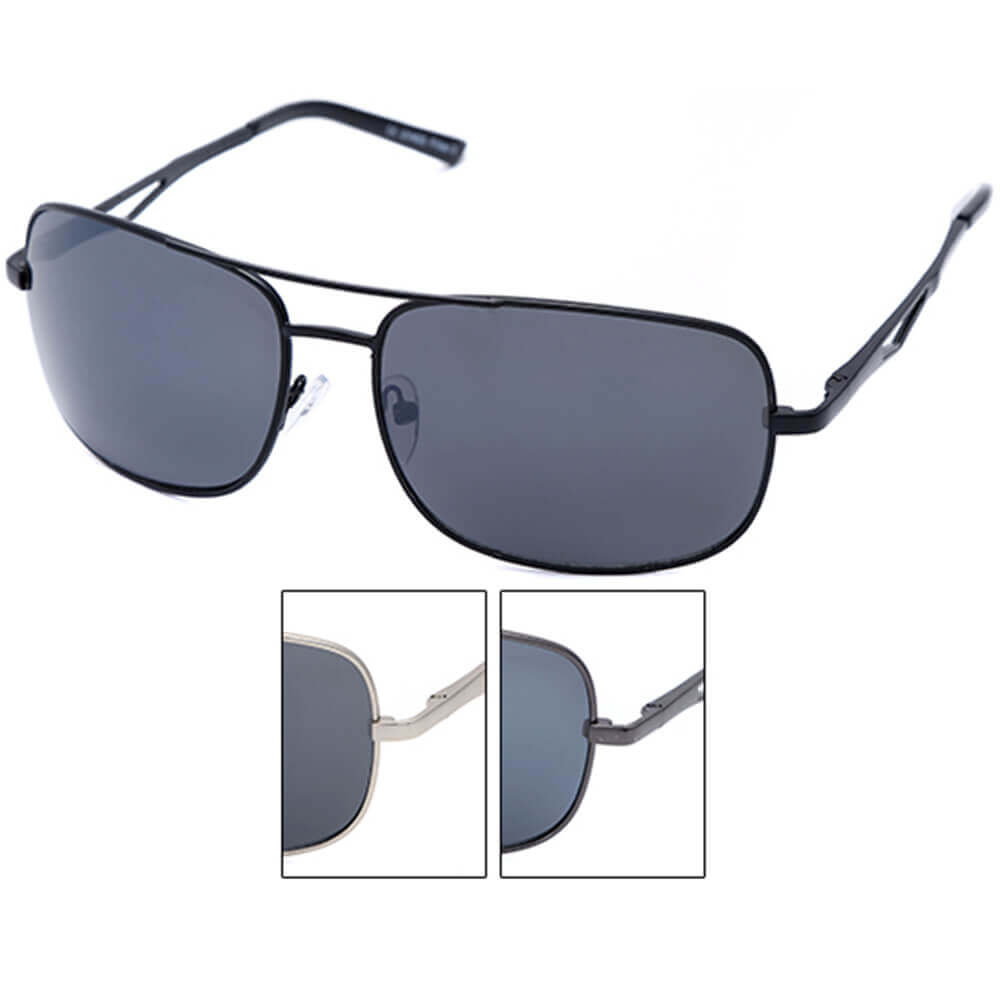 V-1427 Pilotenbrille Fliegerbrille VIPER Damen und Herren Sonnenbrille Classic Style Federbügel schwarz silber gunmetal