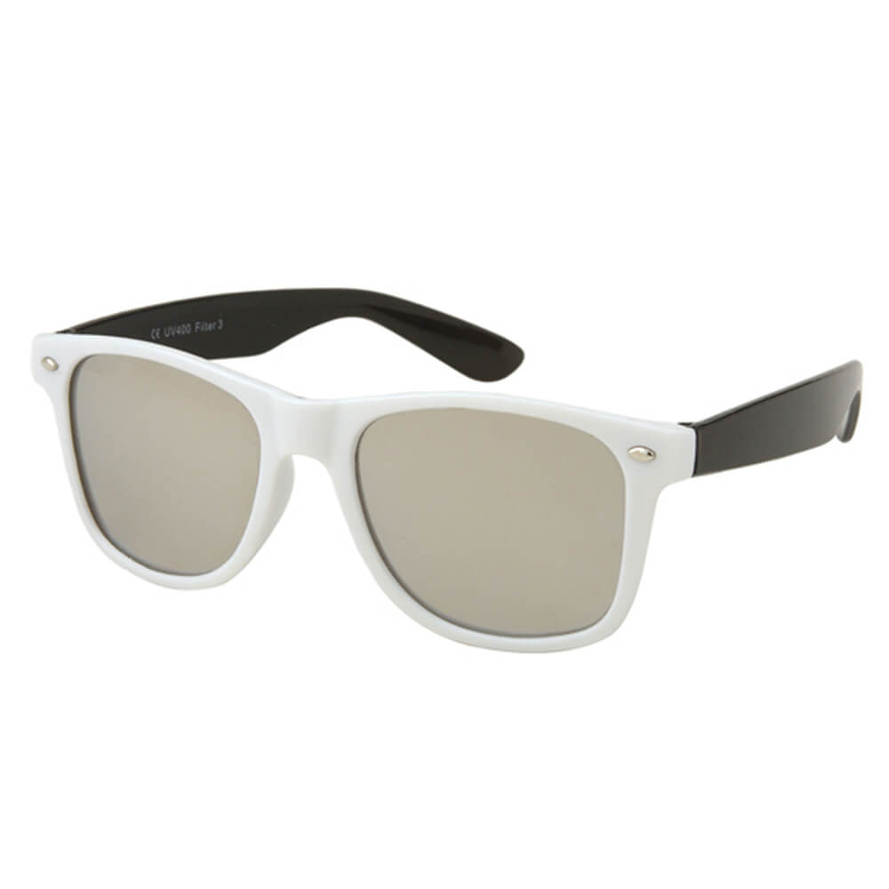 V-1006 VIPER Damen und Herren Sonnenbrille Form: Vintage Retro Farbe: schwarz, weiß