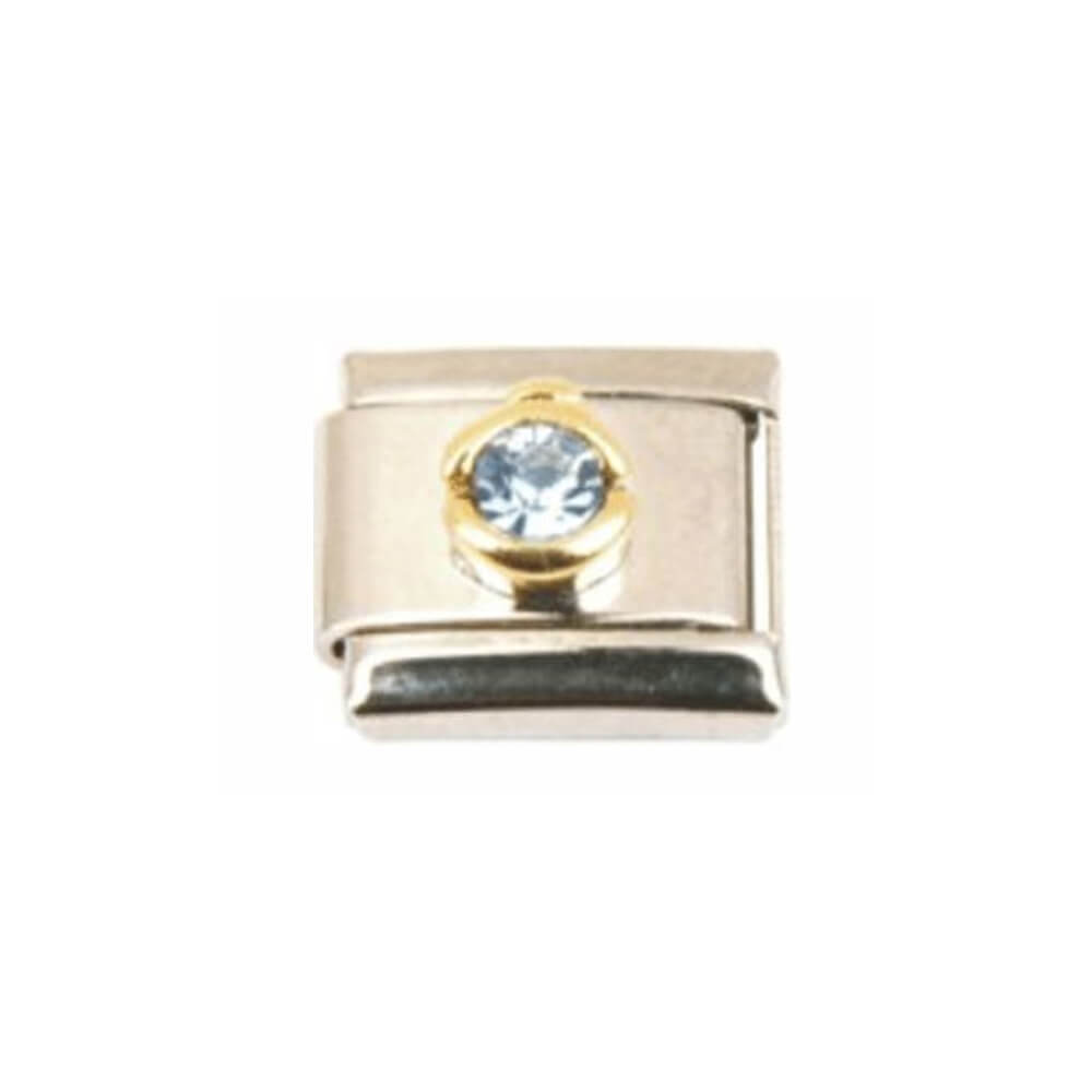 N-034 Italian Charm mit Motiv Ring Silber Gold