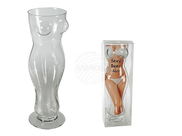 78-7883 Trinkglas, Frauentorso, für ca. 500 ml, H: ca. 25 cm, 540/PAL