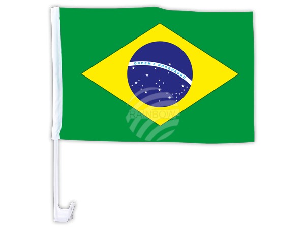 AFL-11a Autoflagge Flagge Brasilien 10 Stück ca. 46 x 30 cm