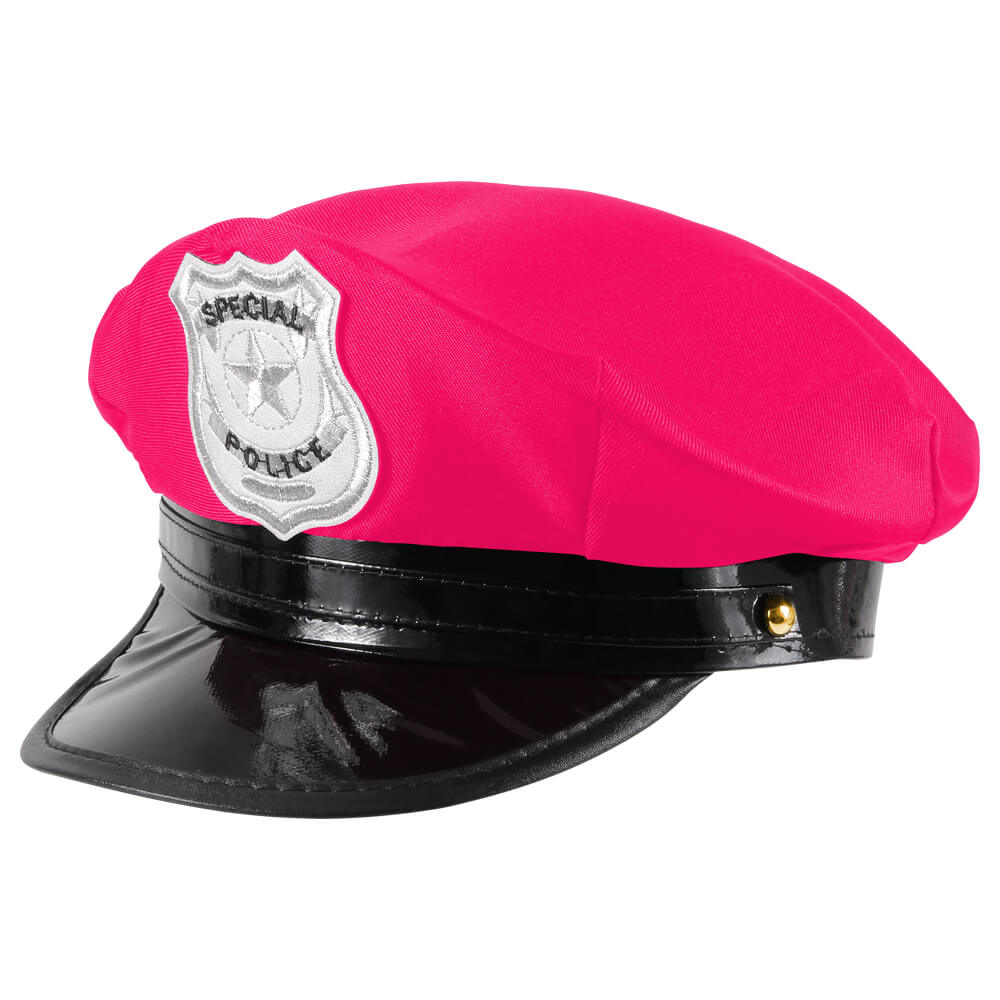 KH-189 Karnevalshut Hut Karneval Fasching Mütze pink Schirm schwarz One Size Unisize Einheitsgröße