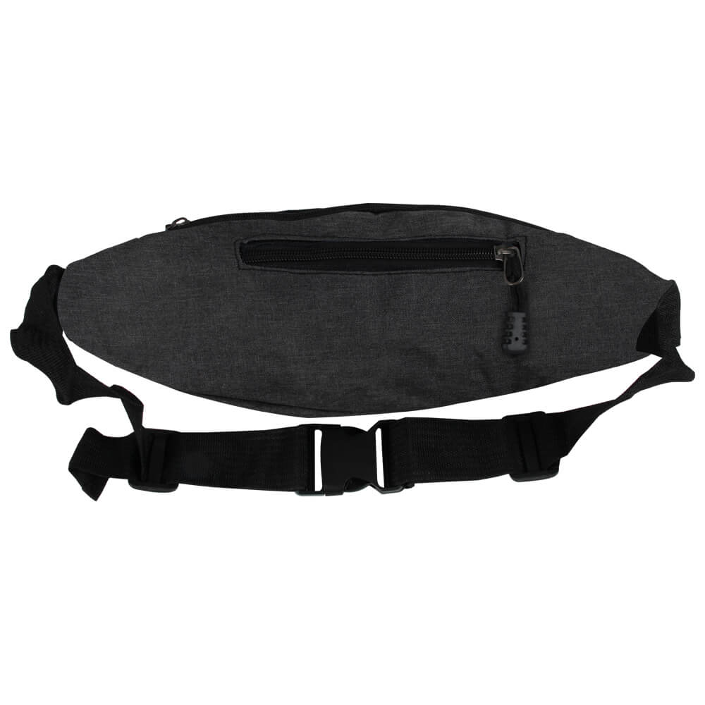 GT-291 Gürteltasche Hipbag Bauchtasche Bum Bag anthrazit mit Loch Design vorne, verstärkte Innentaschen