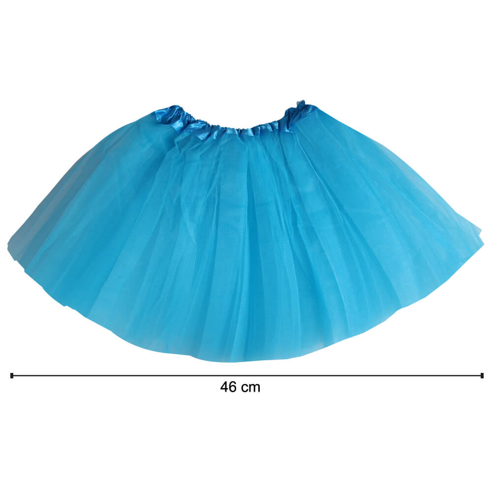 TUT-021 Kinder Tutu Petticoat Unterrock hellblau ca. 46 cm