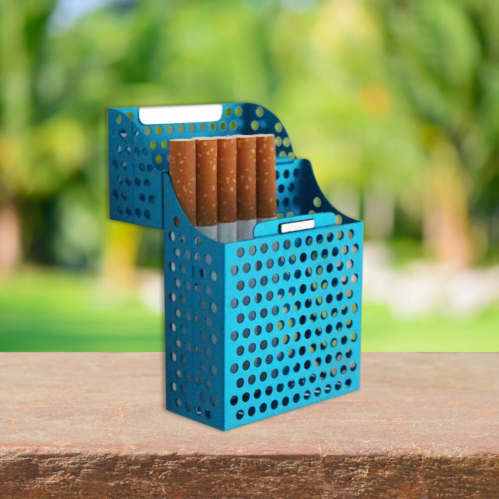 Blaue Metall Zigarettenbox