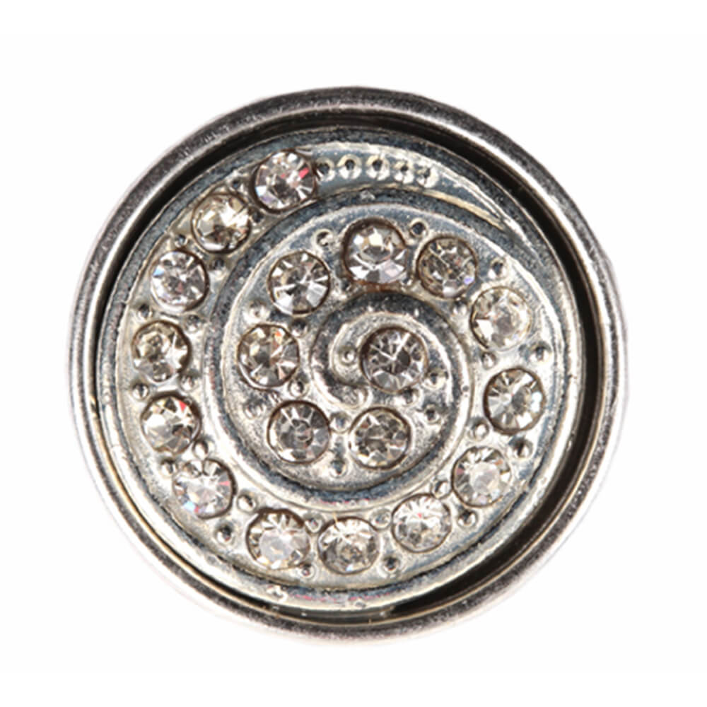 A-ch113 Chunk Button Design: Spirale Farbe: silber klar