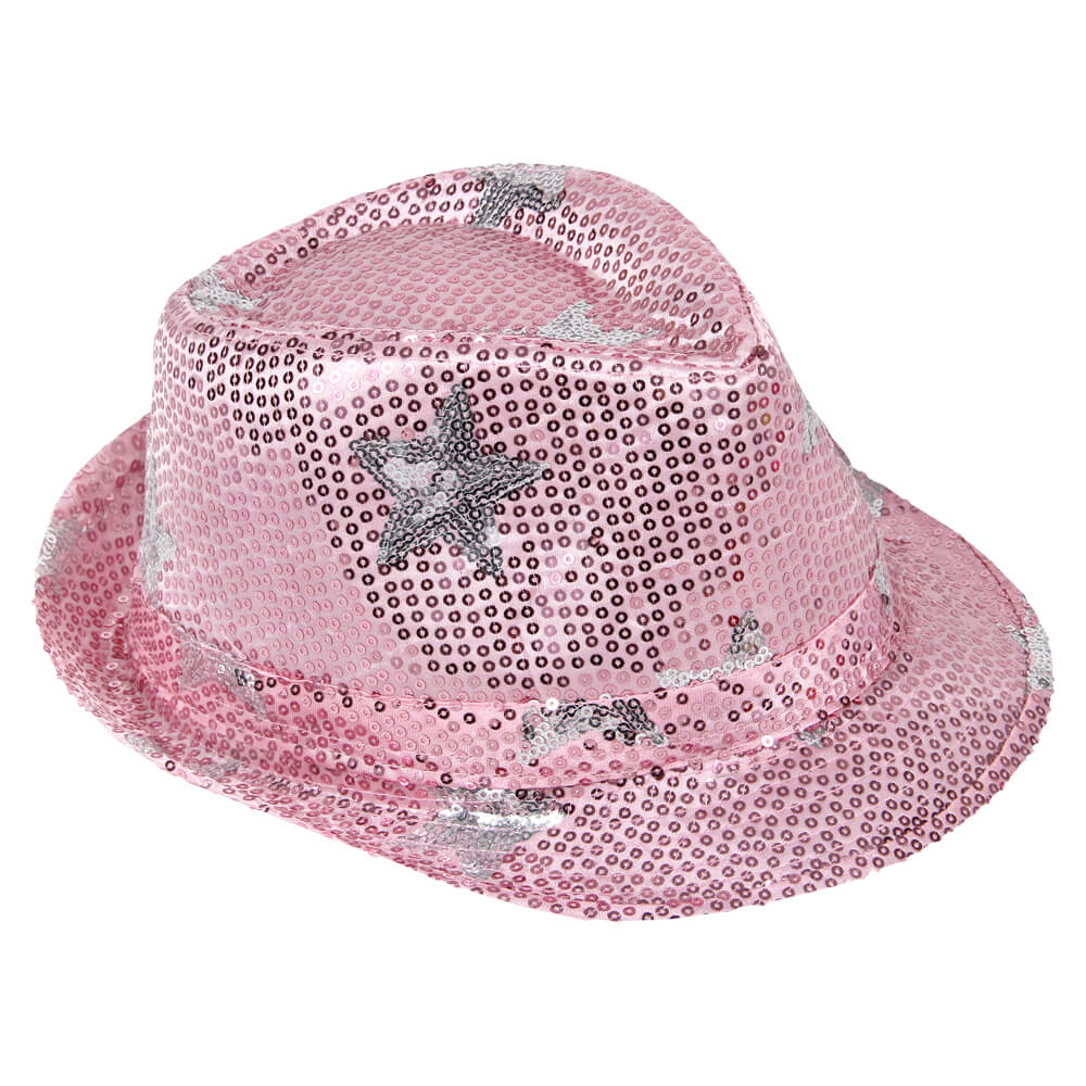 TH-86 Trilby Hut mit Sternen rosa