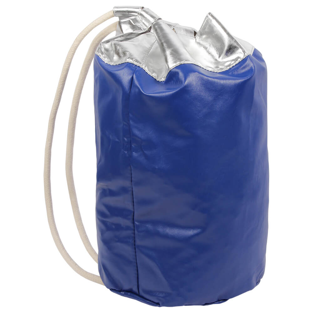 RU-M34 Rucksack Backpack blau silber glänzend Durchmesser ca. 25 cm
