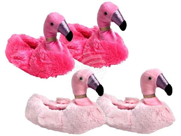 SHO-051 Hausschuhe Pantoffeln Flamingo Größe 40-42