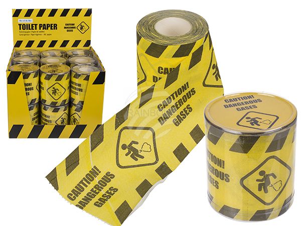 33-0047 Toilettenpapier, Caution! Dangerous Gases, in Kunststoff-Dose, 18 Stück im Display