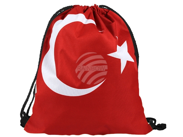 RU-TK01 Gymbag, Gymsac Design: Türkei Farbe: rot, weiss