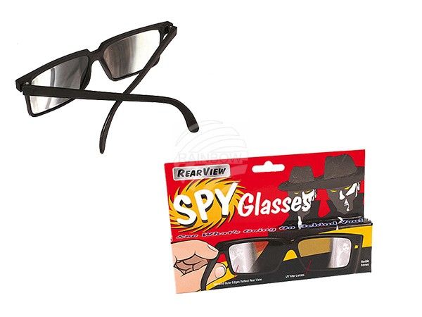 61-2471 Kunststoff-Spionagebrille mit Seitenspiegel im Bügel, in Verpackung mit Headercard, 5760/PAL